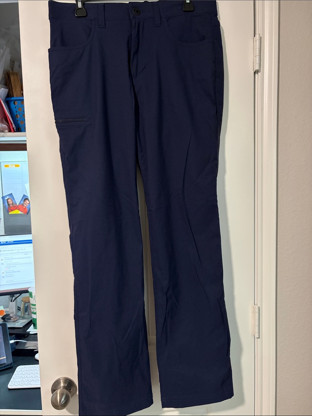 Men's Navy Straight-Leg Pants